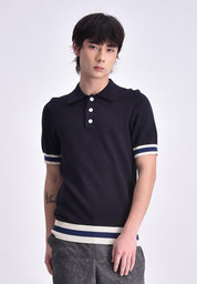 Men's Flat Knit Polo Shirt