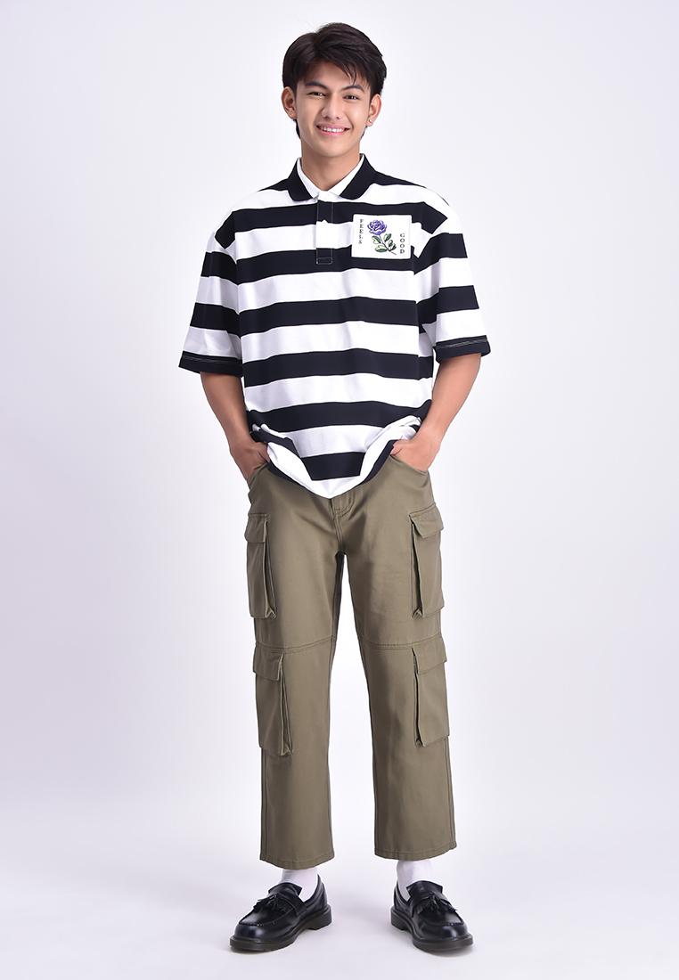Bench x Solomon Men's Striped Polo Shirt