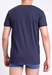 Men's V Neck Cuffed Undershirt