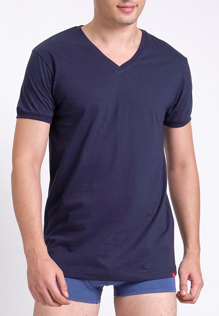 Men's V Neck Cuffed Undershirt