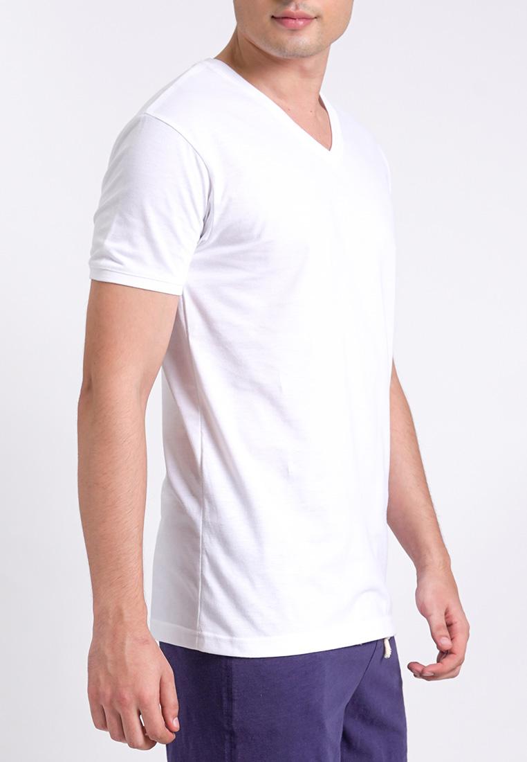 Men's V Neck Cuffed Undershirt