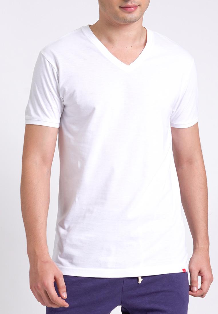 Men's V Neck Cuffed Undershirt