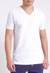 Men's V Neck Cuffed Undershirt