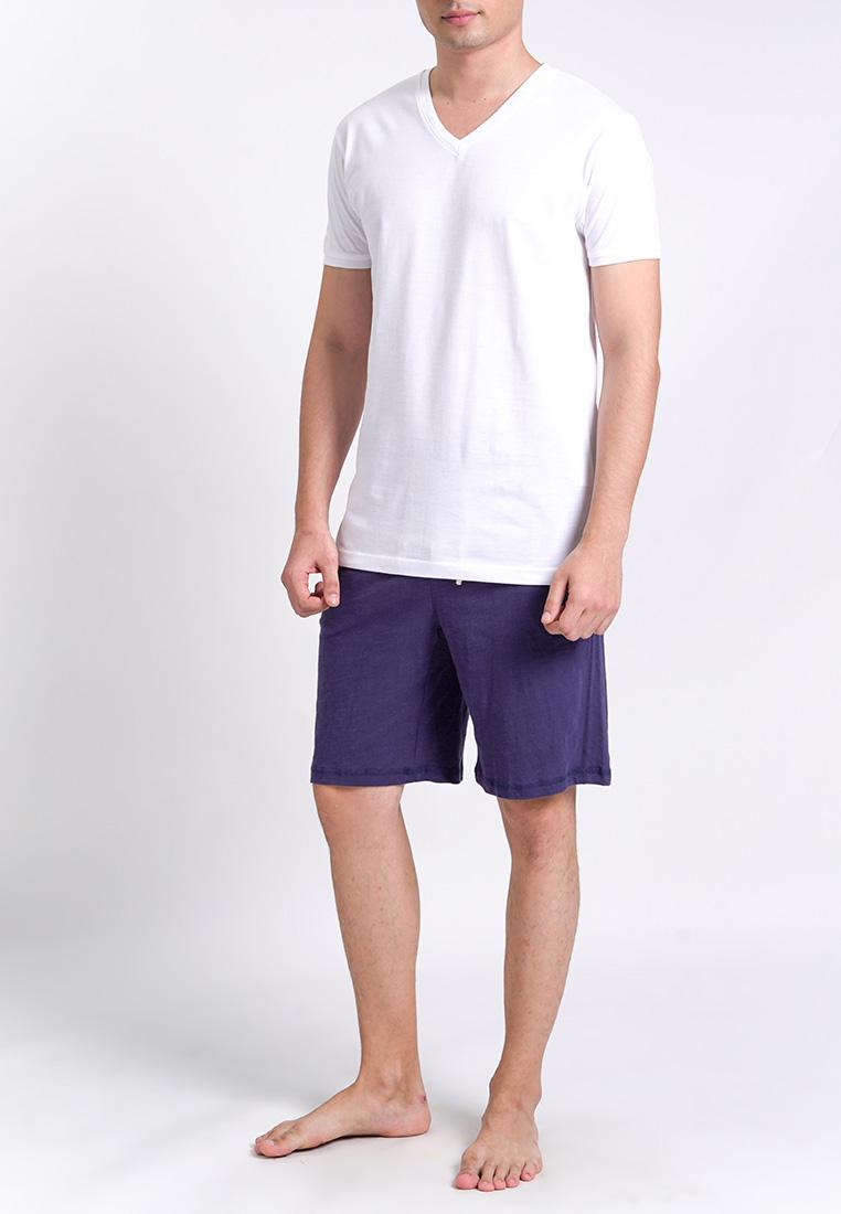 Men's V Neck Cuffed Undershirt