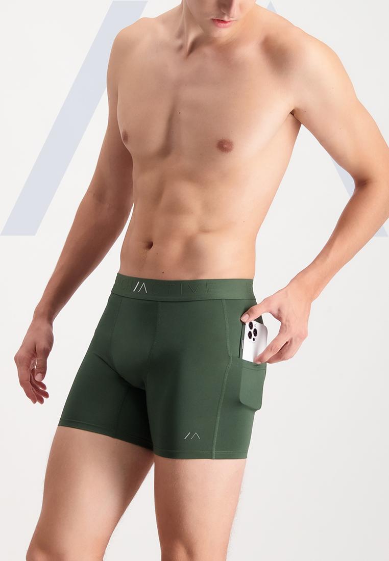 Men's Active Compression Shorts With Side Pocket