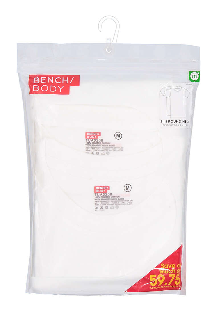 Men's 2-in-1 Pack Crew Neck Undershirt