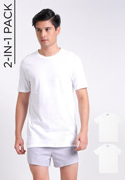 Men's 2-in-1 Pack Crew Neck Undershirt