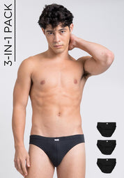 Men's 3-in-1 Pack Hipster Brief