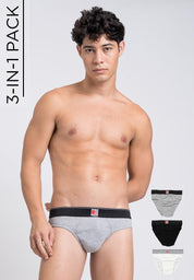 Men's 3-in-1 Pack Hipster Brief