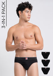 Men's 3-in-1 Pack Hipster Brief