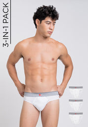 Men's 3-in-1 Pack Hipster Brief