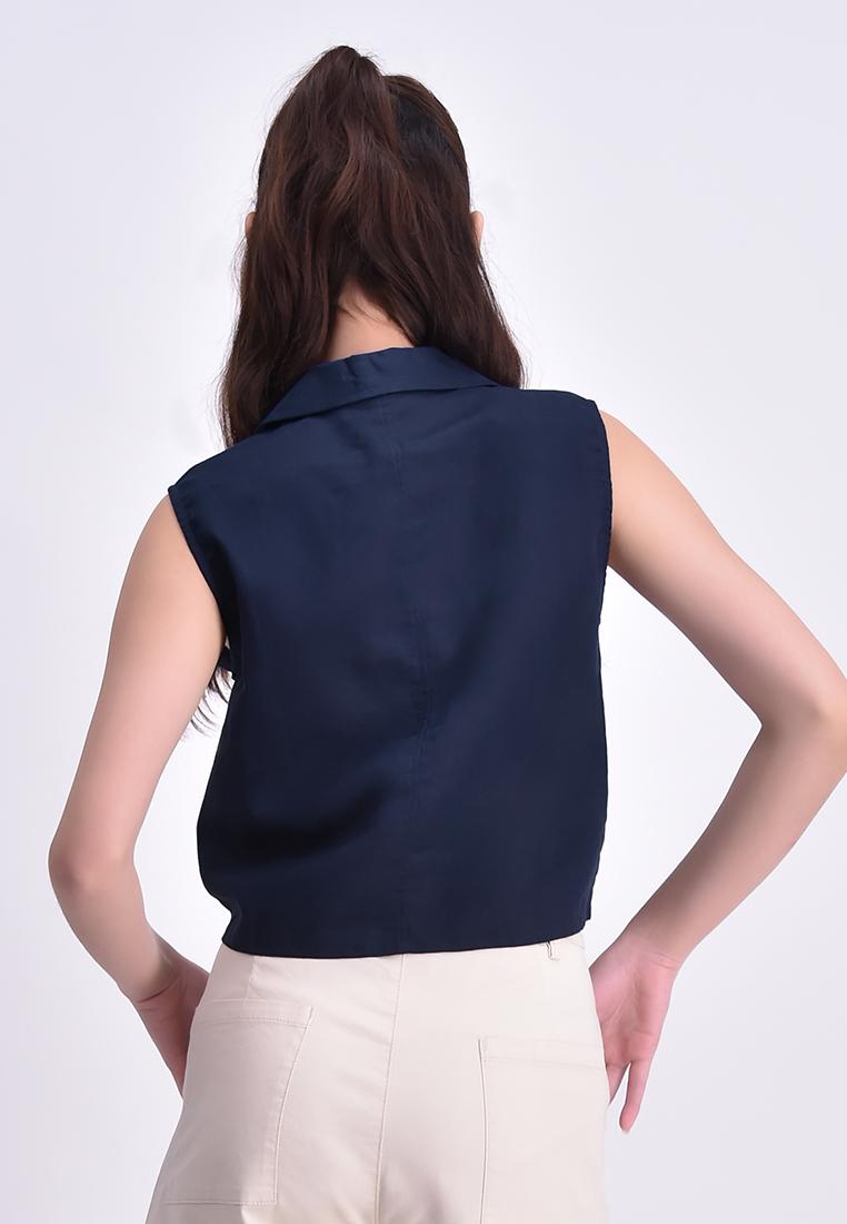 Bench x UNIS Women's Sleeveless Button Blouse