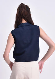 Bench x UNIS Women's Sleeveless Button Blouse