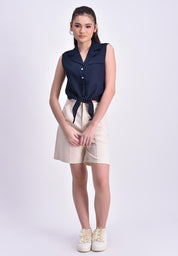 Bench x UNIS Women's Sleeveless Button Blouse