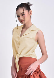 Bench x UNIS Women's Sleeveless Button Blouse