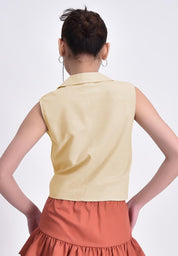 Bench x UNIS Women's Sleeveless Button Blouse