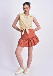 Bench x UNIS Women's Sleeveless Button Blouse