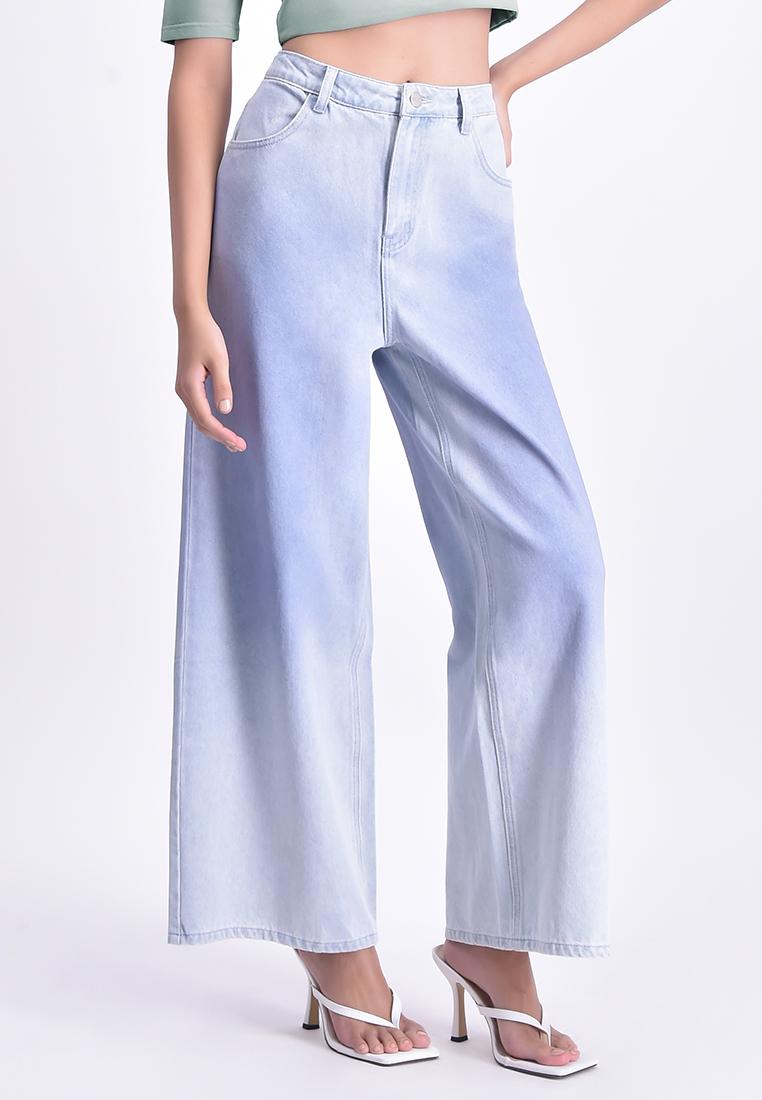 Women's High Waist Ombre Fade Jeans