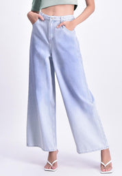 Women's High Waist Ombre Fade Jeans