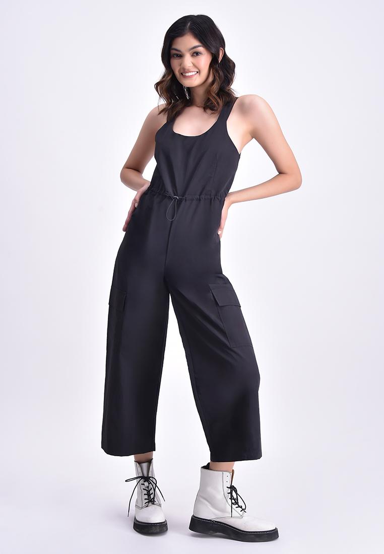 Women's Wide-Leg Cargo Jumpsuit