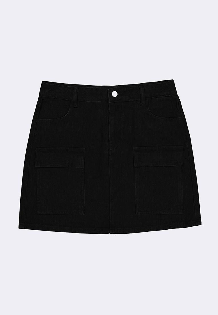 Women's Denim Cargo Mini Skirt