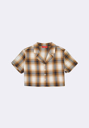 Women's Cropped Plaid Resort Polo
