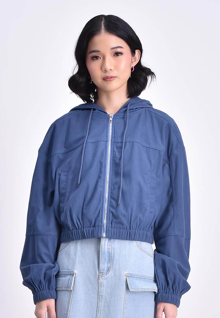 Women's Oversized Corduroy Hoodie Jacket