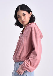 Women's Oversized Corduroy Hoodie Jacket