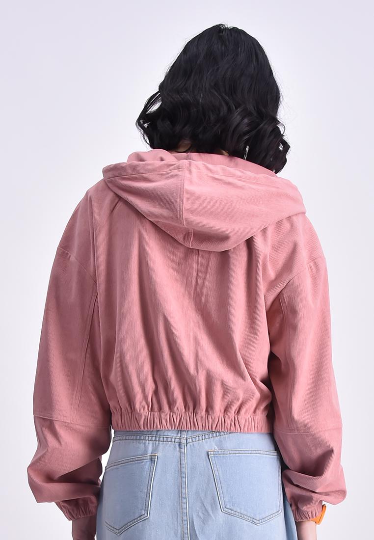 Women's Oversized Corduroy Hoodie Jacket
