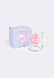Clear Mug with Cat and Heart
