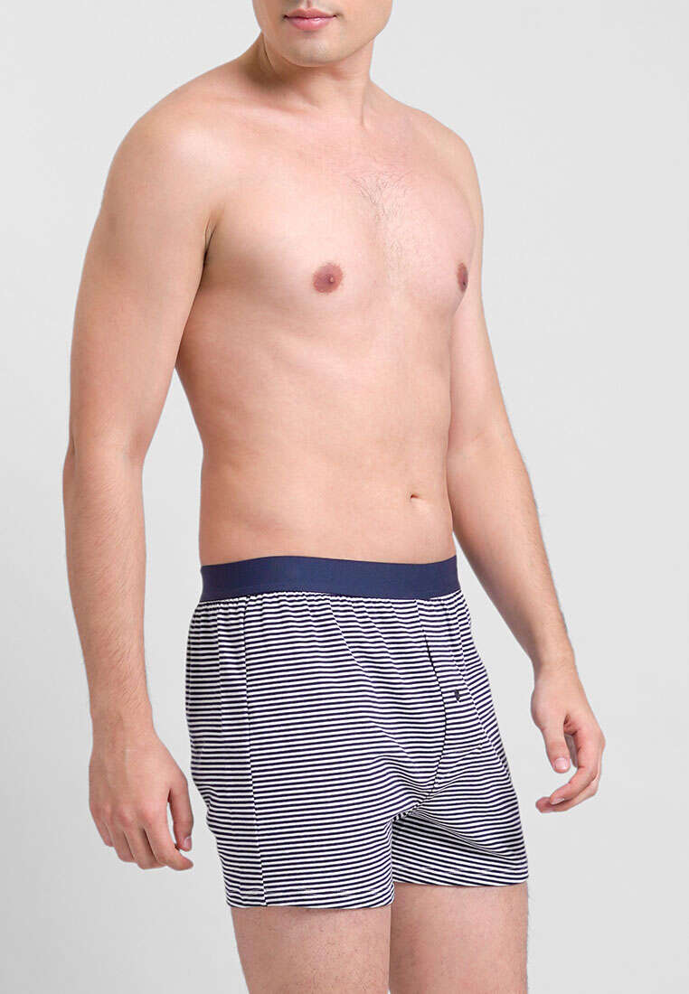 Men's Striped Knitted Boxer Shorts