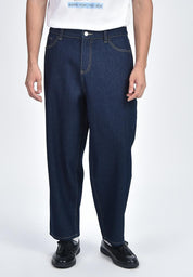 #BENCH x Jeff Cole Men's Wide Leg Tapered Fit Denim Pants