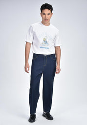 #BENCH x Jeff Cole Men's Wide Leg Tapered Fit Denim Pants