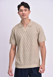 Men's Flat Knit Polo Shirt