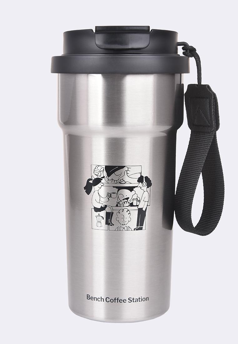 Stainless Steel Tumbler with Handle and Flip Lid 500ml