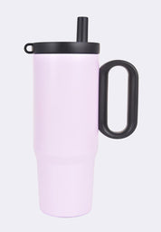 Stainless Steel Tumbler with Handle and Straw 750ml