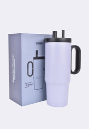 Stainless Steel Tumbler with Handle and Straw 750ml