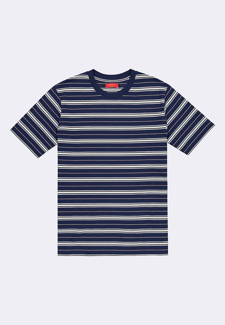 Men's Round Neck Striped Tee