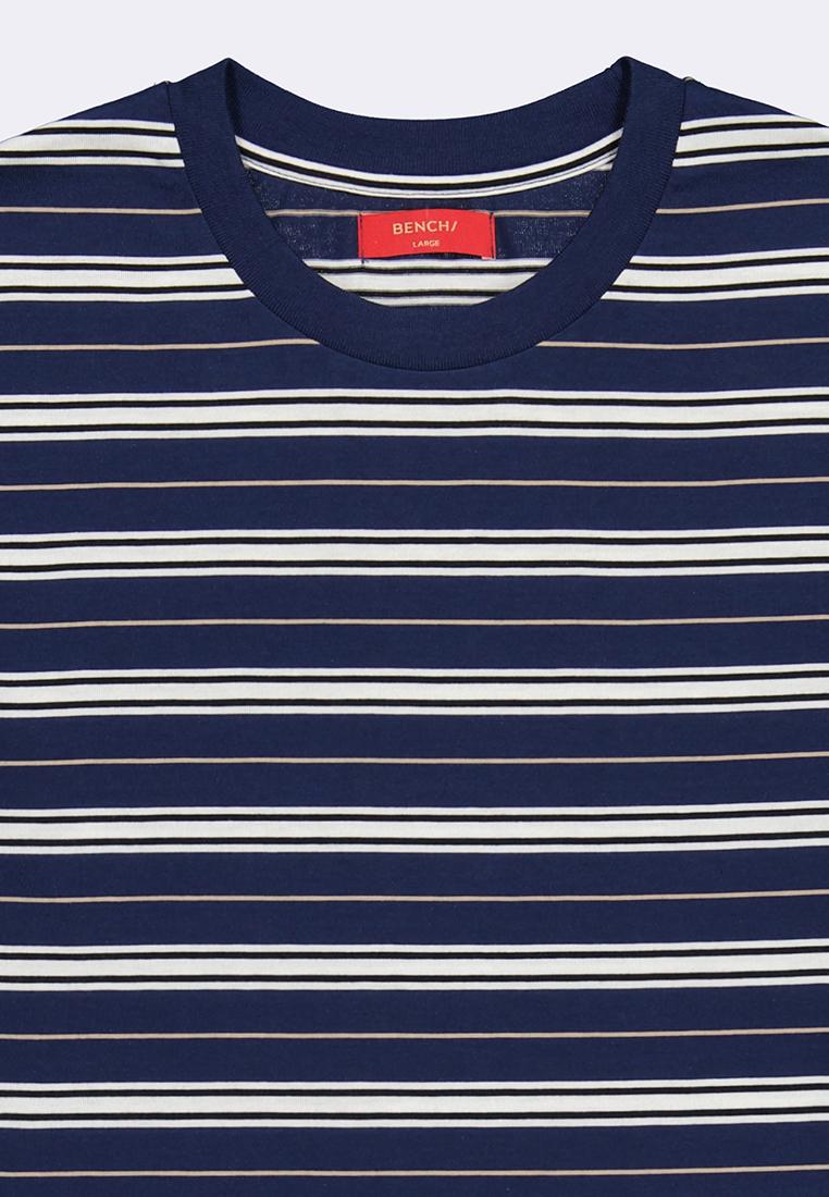 Men's Round Neck Striped Tee