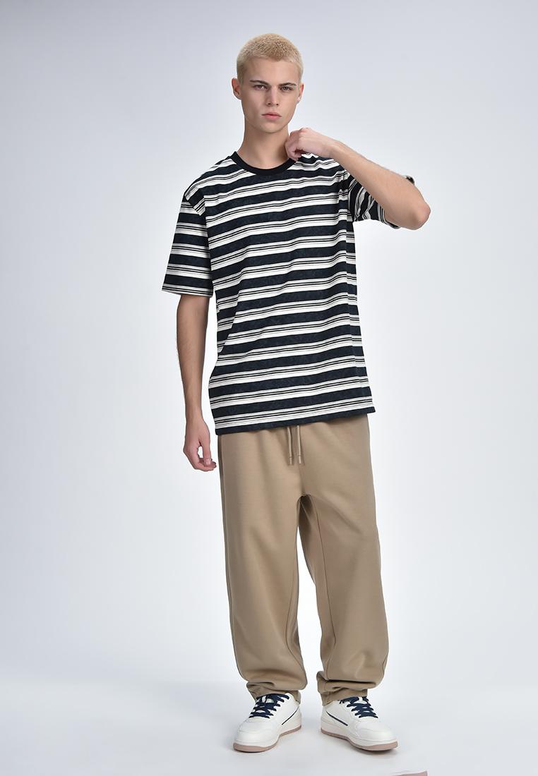 Men's Round Neck Striped T-Shirt