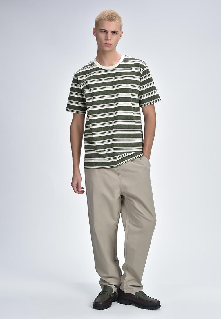 Men's Round Neck Striped T-Shirt