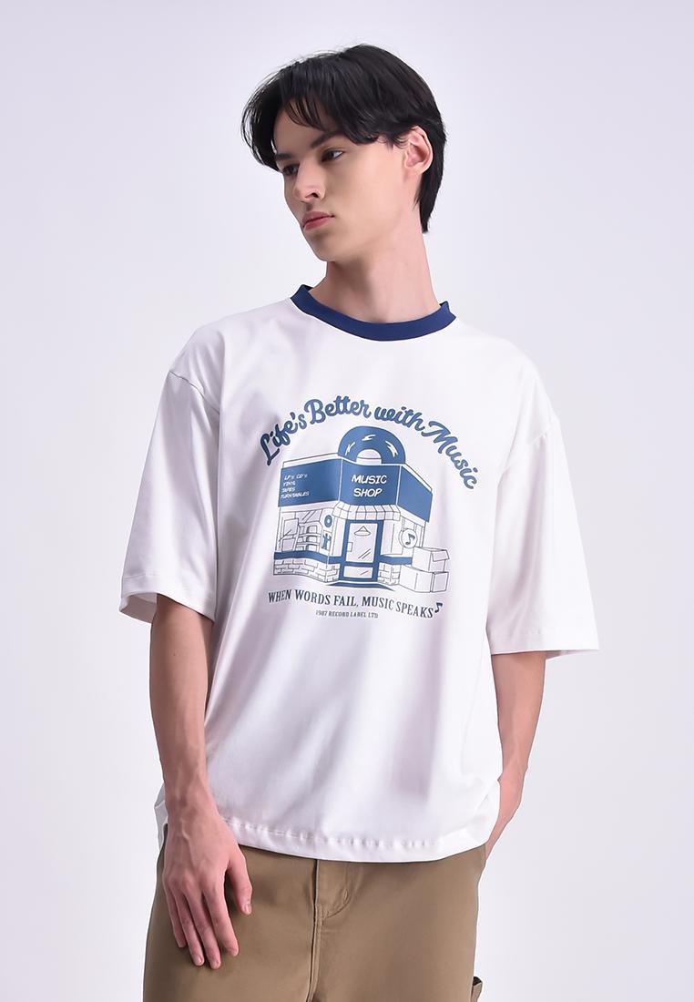 Men's Crew Neck Graphic T-Shirt - Main Image