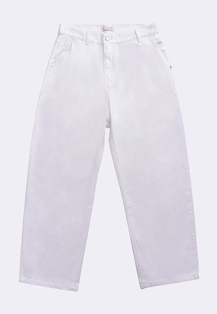 Mens Wide Leg Tapered Pants