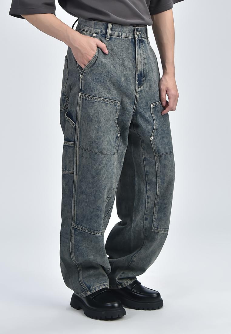 Men's Wide Leg Tapered Pants