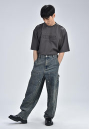 Men's Wide Leg Tapered Pants