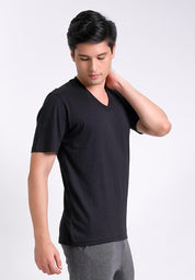 Black Deep V-Neck