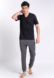Black Deep V-Neck