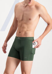 Men's Active Compression Shorts With Side Pocket