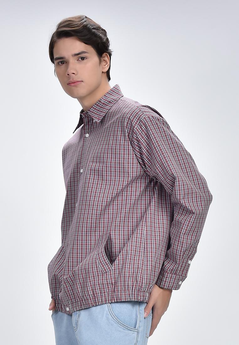 Bench x Kim Soo Hyun Men's Checkered Button-Up Jacket