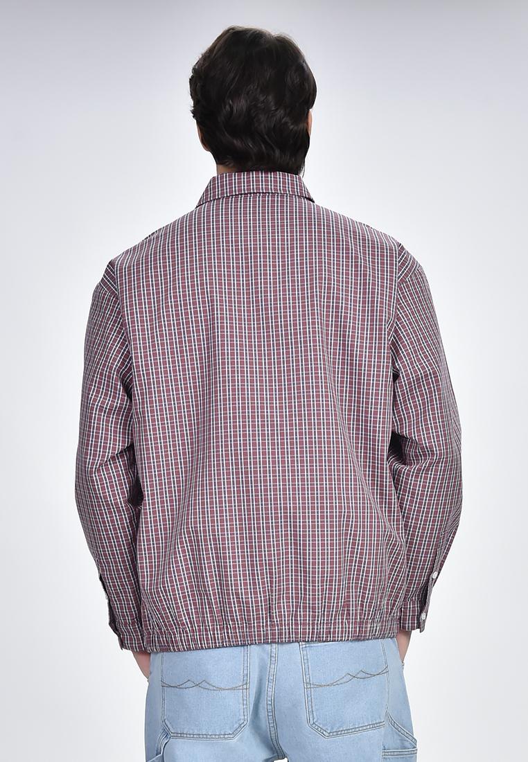 Bench x Kim Soo Hyun Men's Checkered Button-Up Jacket
